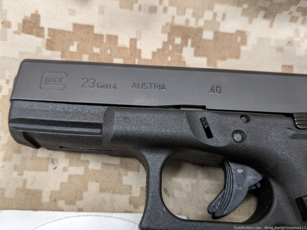 Glock 23 Gen 4 Pistol .40 S&W Police Trade In G23 Austria Night Sights VG-img-4