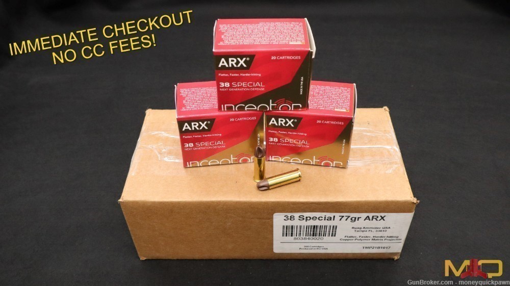 Inceptor ARX 38 SPL 77 Grain Case of 200 Rounds-img-0