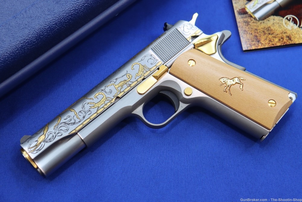 Colt Untamed Series ALACRAN 1911 Pistol GOLD ENGRAVED 38 Super 1 of 200 New-img-1