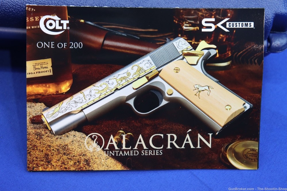 Colt Untamed Series ALACRAN 1911 Pistol GOLD ENGRAVED 38 Super 1 of 200 New-img-27