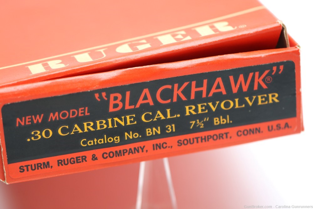 Ruger Blackhawk .30 Carbine Single Action Revolver 7.5" BBL MFG 1971-img-18