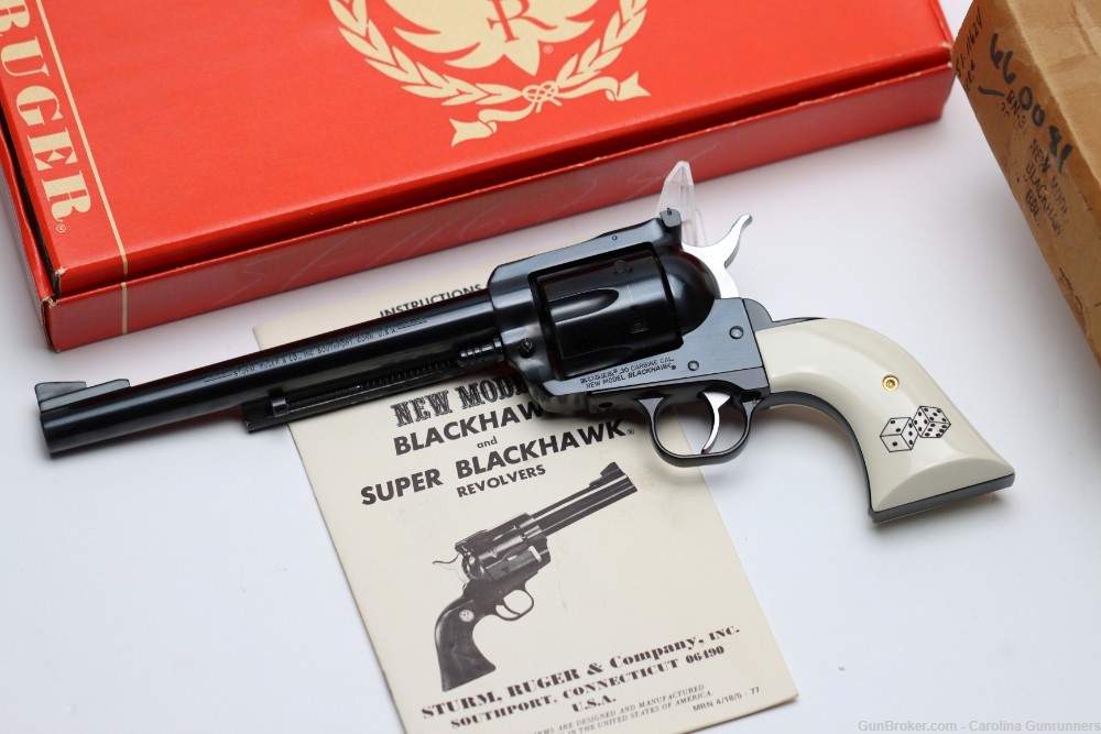 Ruger Blackhawk .30 Carbine Single Action Revolver 7.5" BBL MFG 1971-img-0