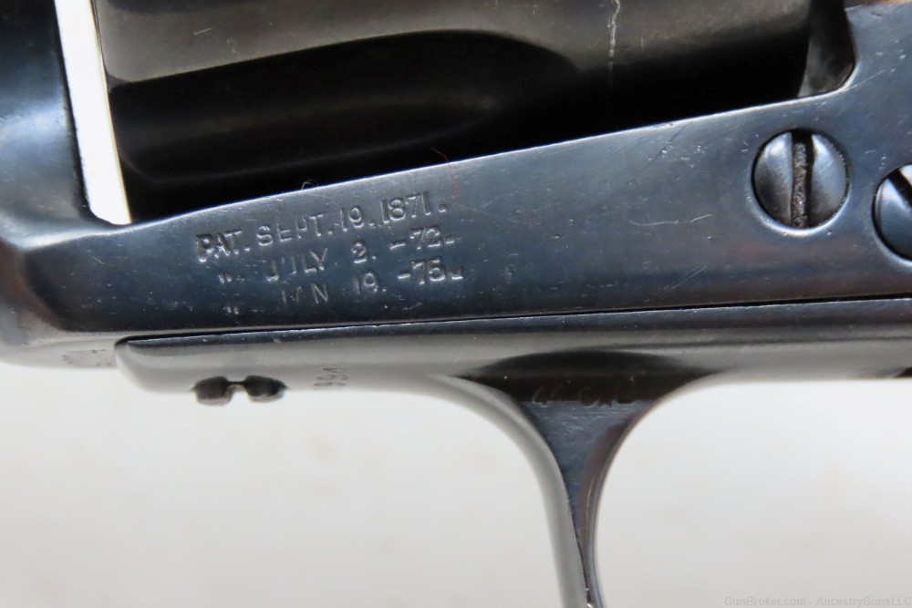 BLACK POWDER FRAME Antique COLT SAA “PEACEMAKER” .44 Revolver STAG GRIP    -img-5