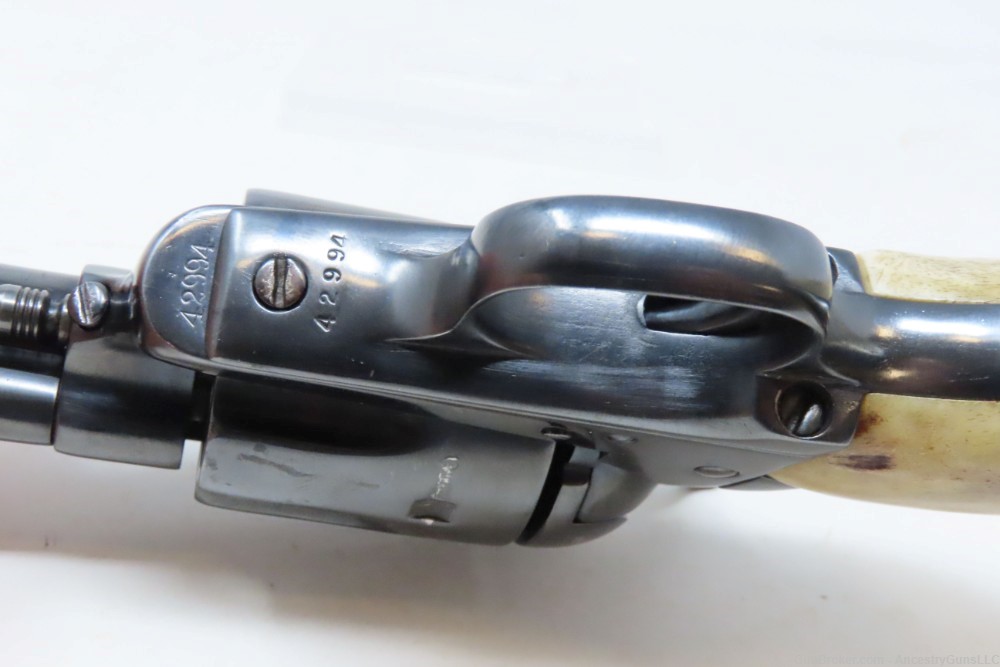 BLACK POWDER FRAME Antique COLT SAA “PEACEMAKER” .44 Revolver STAG GRIP    -img-12