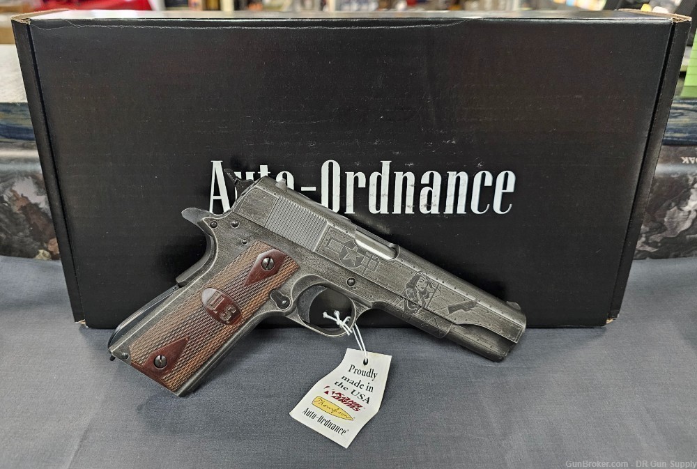 Auto-Ordnance Victory Girls 45 ACP 5" 7RD 1911BKOWC1 Thompson NO CC FEES!-img-1