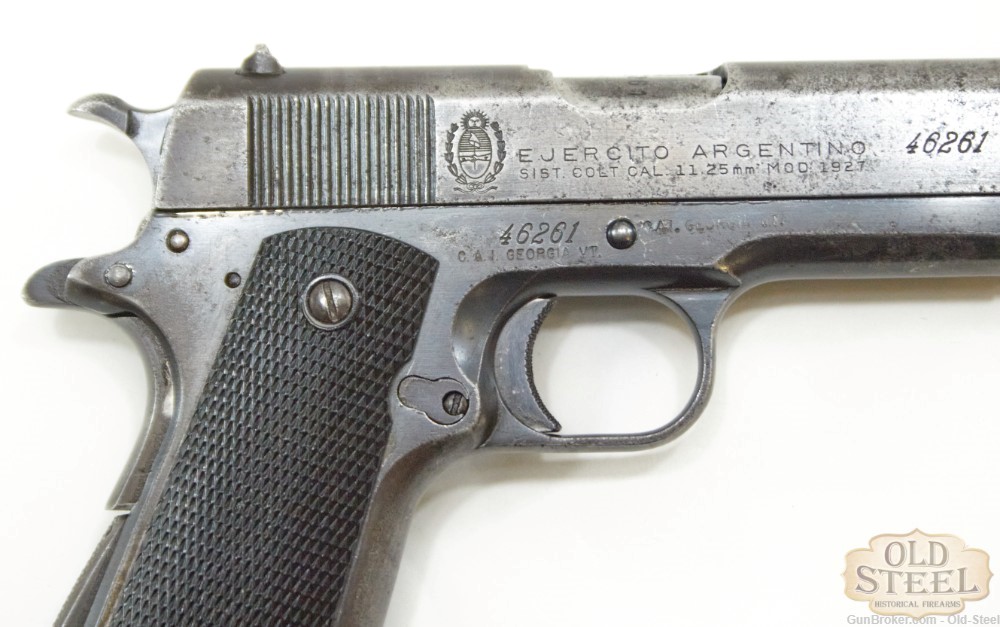 Argentine Sistema 1927 45 ACP 1911 Pistol Colt MFG 1948 C&R Penny Auction-img-3