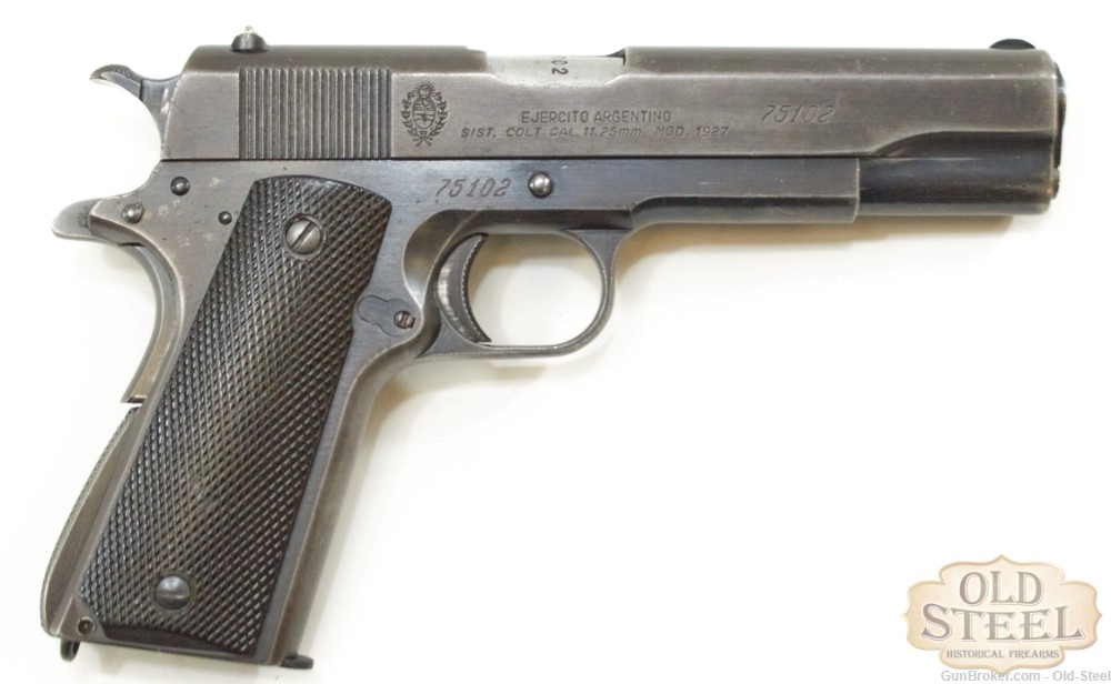 Argentine Sistema 1927 45 ACP 1911 Pistol Colt MFG 1952 C&R Penny Auction-img-0