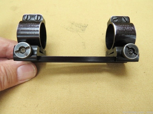 Vintage Lyman Tru-Lock  1" Scope Mount Rings Ring Set-img-2