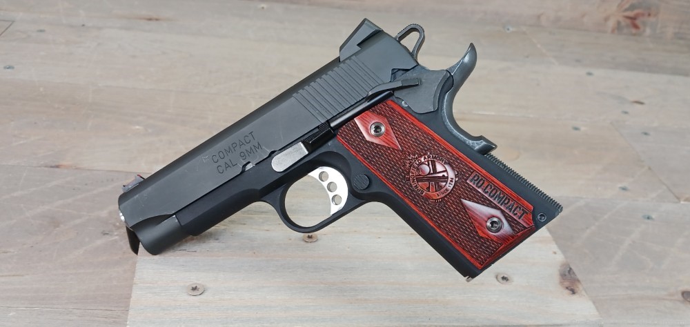 LNIB Springfield Armory Range Officer Compact 1911 9mm Luger 9rds 4" Black-img-0