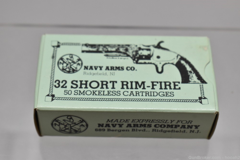 Nice Clean Full Box 50 Rds Navy Arms 32 Short Rimfire Rim Fire Ammunition-img-0
