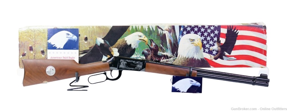 Winchester 94 XTR American Bald Eagle Commemorative 375 Win 20" WLNT Stock-img-0