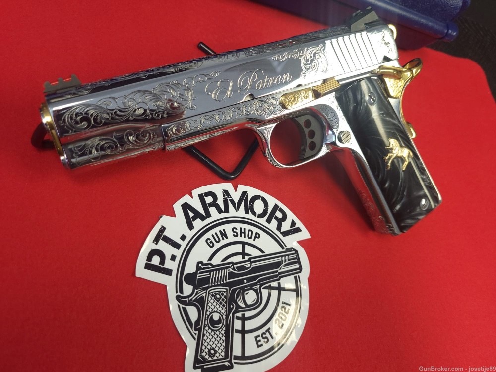 Colt El Patron 45acp engraved Penny Auction, No reserve!-img-0