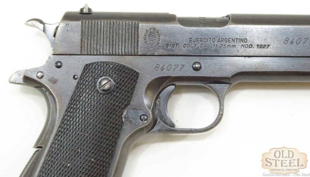Argentine Sistema 1927 45 ACP 1911 Pistol Colt MFG 1954 C&R Penny Auction-img-3