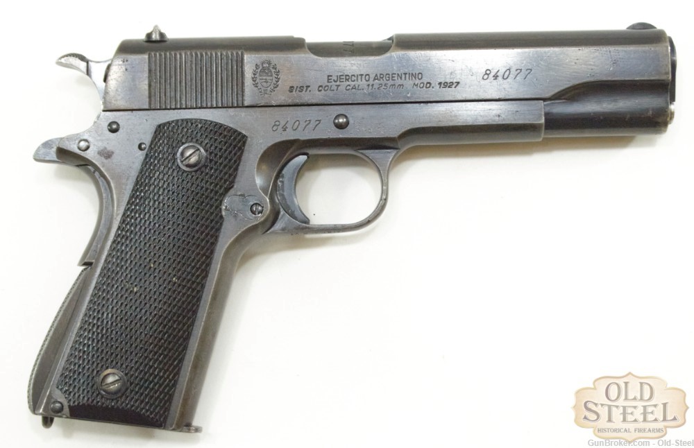 Argentine Sistema 1927 45 ACP 1911 Pistol Colt MFG 1954 C&R Penny Auction-img-0