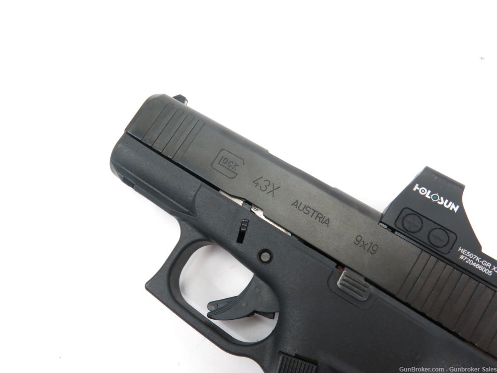 Glock 43X 9mm 3.5" Semi-Auto Pistol w/ Holosun HE507k X2 Optic-img-2