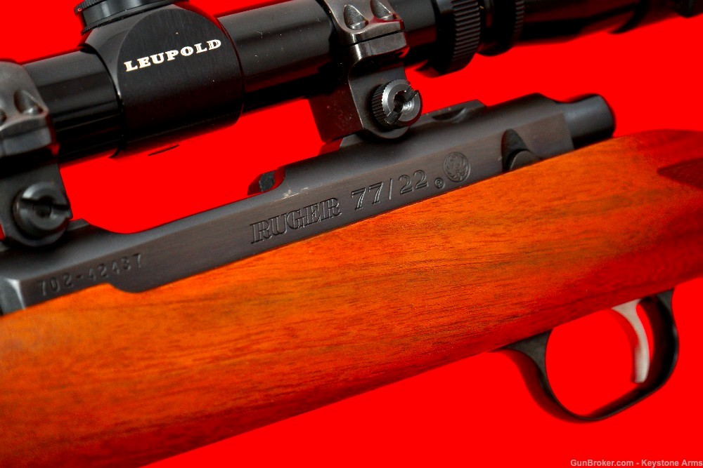 Beautiful & Desired Ruger 77/22 .22 Magnum w/ Leupold As New-img-15