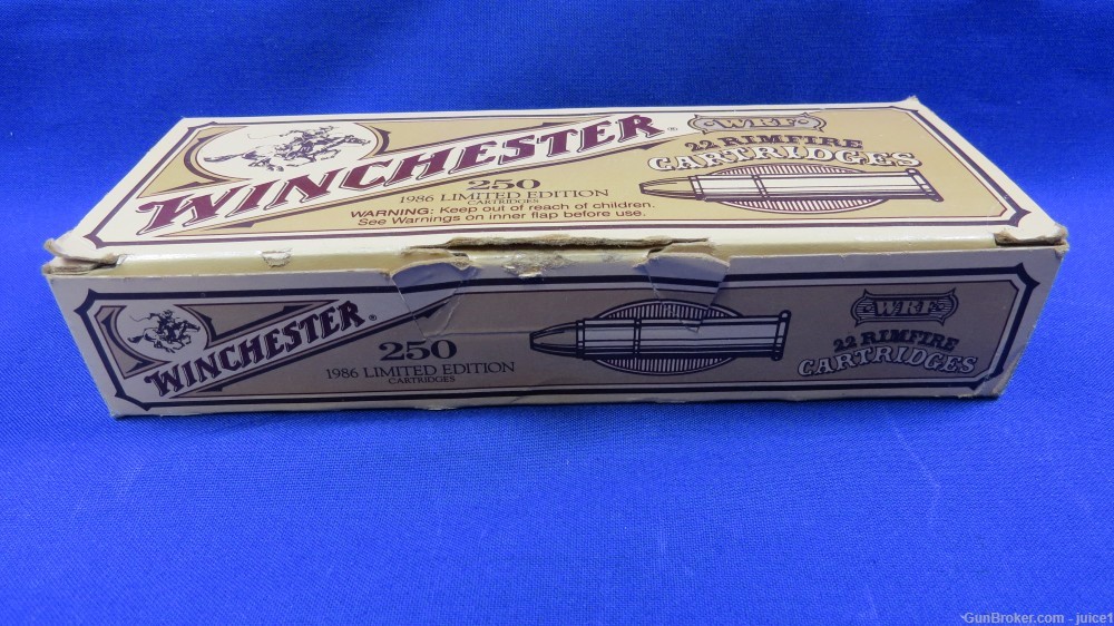 RARE & COLLECTIBLE 1986 Limited Edition Winchester 22WRF Ammo - 250rd Brick-img-1
