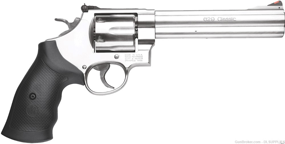 SMITH AND WESSON S&W 629 CLASSIC STAINLESS FINISH ADJ. SIGHT 6.5" BBL .44 -img-0