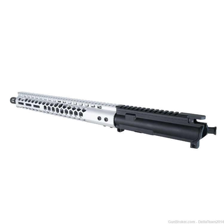 AR15 16" 5.56 NATO Complete Assembled Upper | Anodized Clear Handguard-img-4