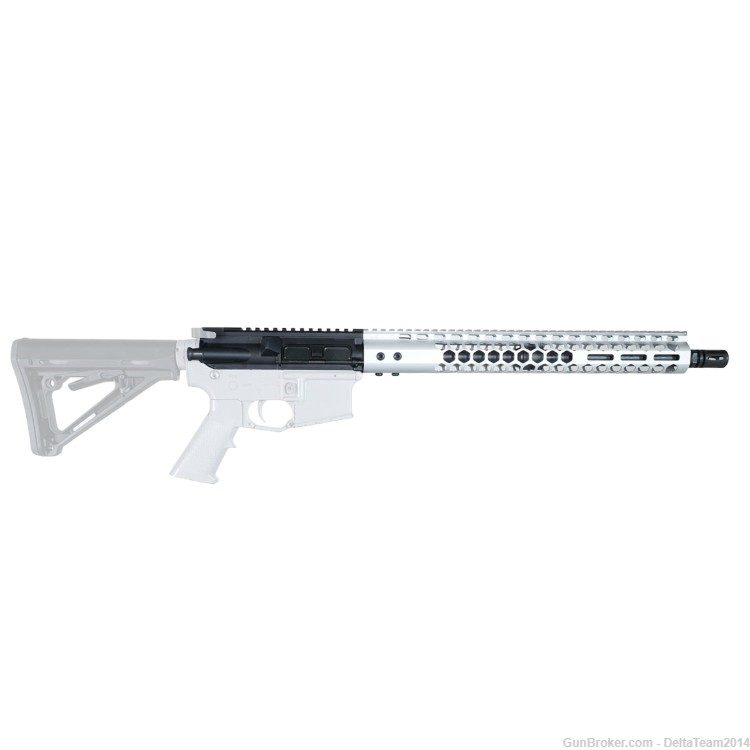 AR15 16" 5.56 NATO Complete Assembled Upper | Anodized Clear Handguard-img-6