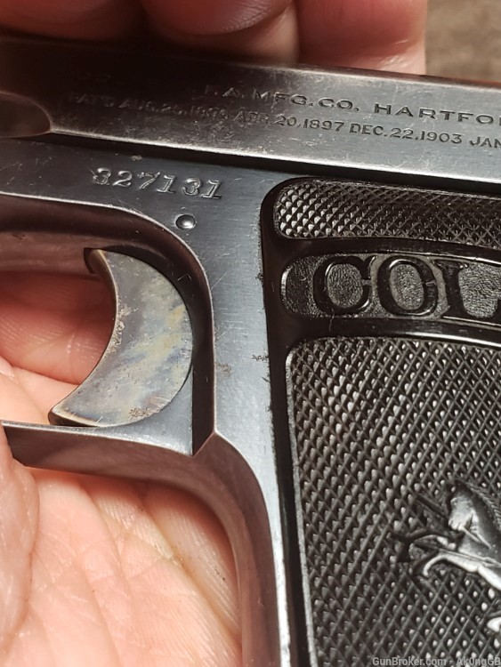 Colt M1908 Hammerless Vest Pocket Pistol .25acp 1923 made-img-35