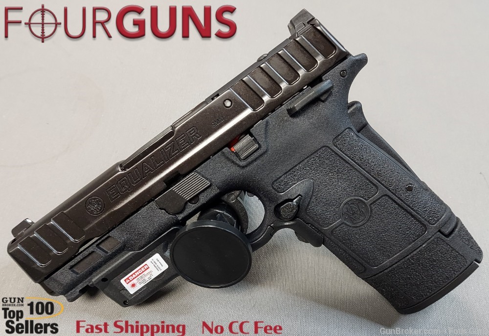 Smith & Wesson Equalizer Pistol 9mm 3.7" Barrel w/ Crimson Trace Laser Grip-img-0