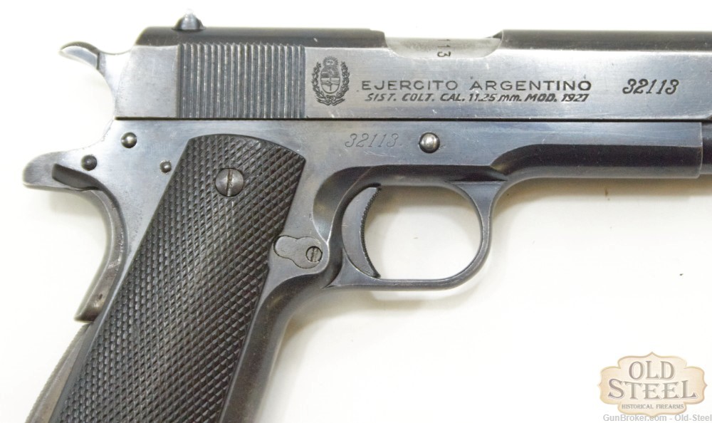 Argentine Sistema 1927 45 ACP 1911 Pistol Colt MFG 1946 C&R Penny Auction-img-3