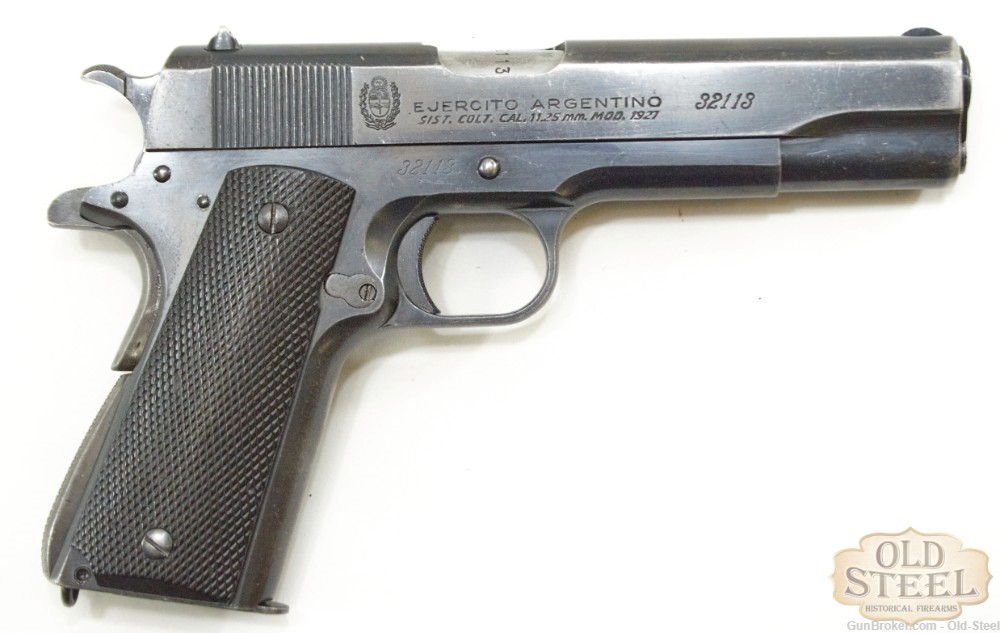 Argentine Sistema 1927 45 ACP 1911 Pistol Colt MFG 1946 C&R Penny Auction-img-0