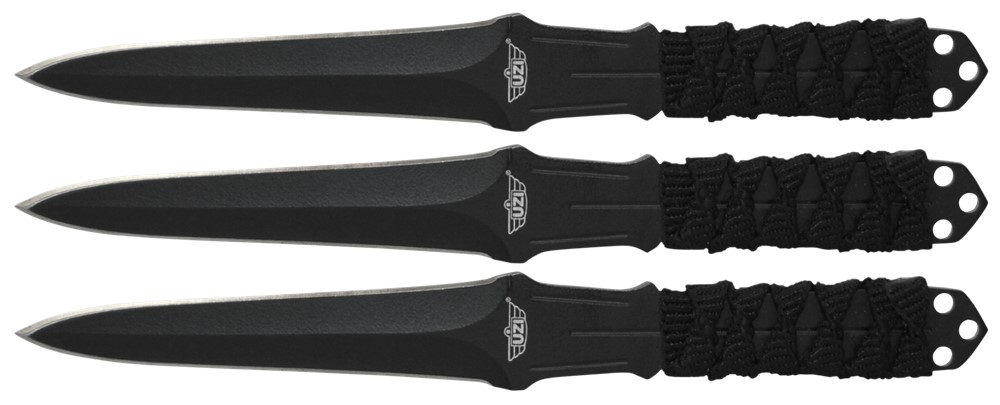 Uzi Accessories Throwing Knives  3 Fixed Straight Back-img-0