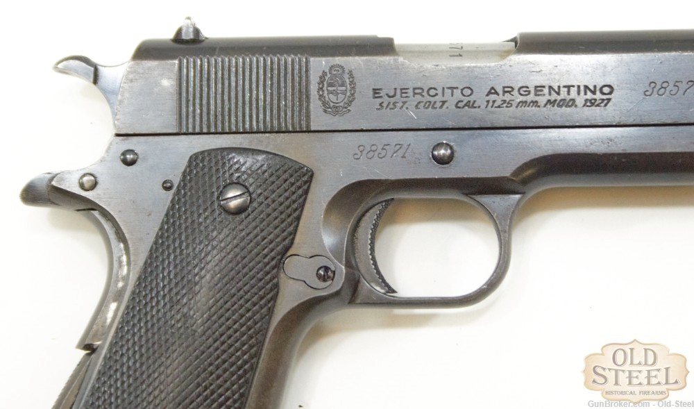 Argentine Sistema 1927 45 ACP 1911 Pistol Colt MFG 1947 C&R Penny Auction-img-3