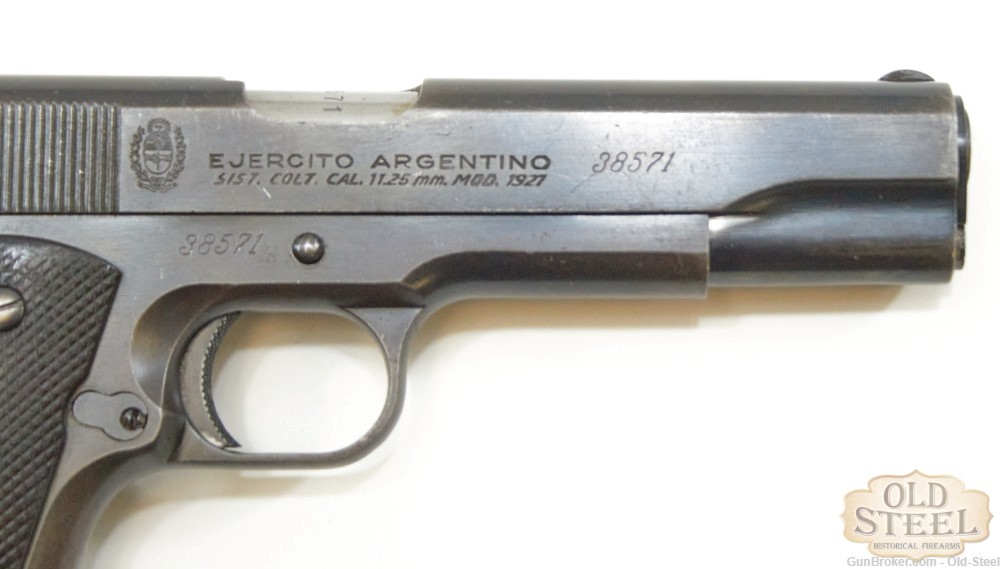 Argentine Sistema 1927 45 ACP 1911 Pistol Colt MFG 1947 C&R Penny Auction-img-4