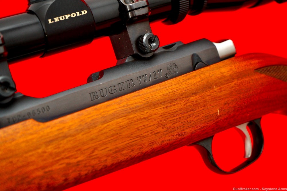 Beautiful & Desired Ruger 77/17 .17 HMR & Leupold As New-img-15