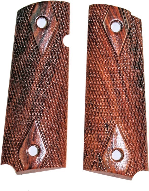 Colt 1911 Rosewood Checkered Grips - Special Sale-img-0