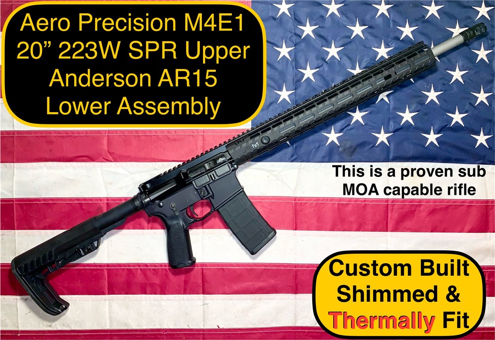 Aero Precision 20” 223 M4E1 Enhanced Anderson Lower Shimmed AR15 Rifle-img-0