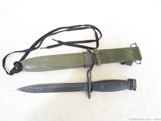 USGI M7 AR-15 M16 Bayonet & M8 A1 Scabbard Imperial Marked-img-5