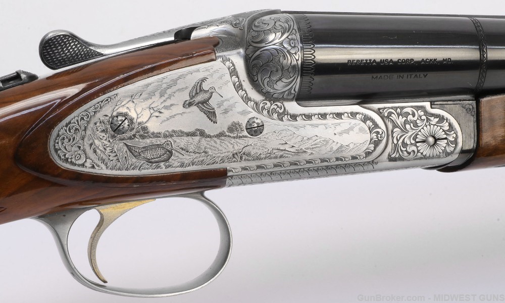 "Giovanelli" Engraved Beretta 627 EELL 12GA  with Briley 20GA tube Set 1991-img-9