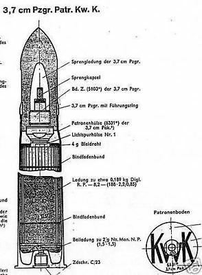 GERMAN PANZER III TANK 37 50mm ENGLISH & GERMAN GUN AMMO SHELL FUZE MANUAL-img-1