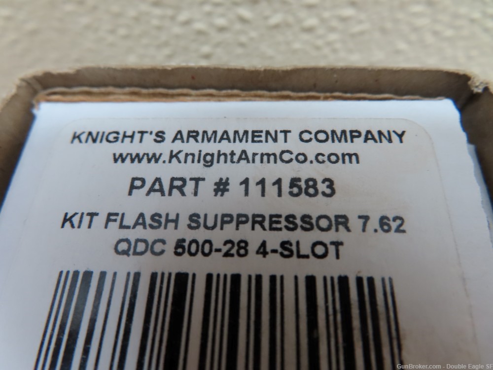 KNIGHTS ARMAMENT  7.62 QDC 4-SLOT Flash Suppressor / Hider 111583   NEW  -img-1