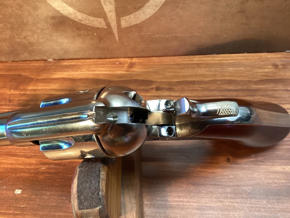 Unfired Taylor’s Uberti 1873 Nickel .45 Colt 4.75” Blued Hardware w/ Box -img-12
