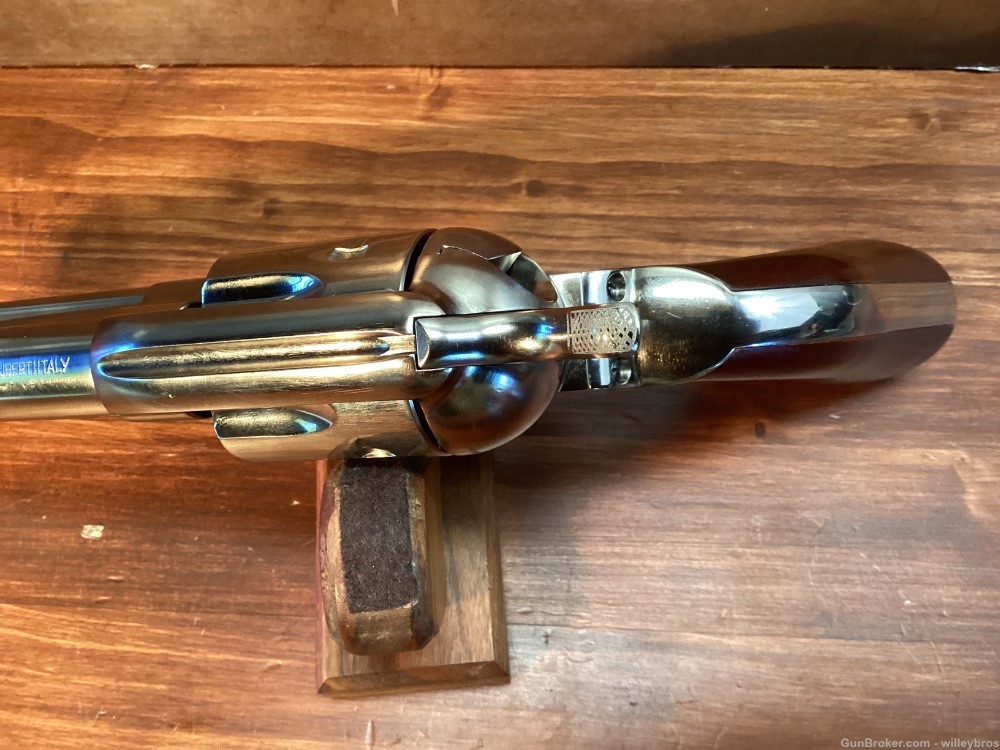 Unfired Taylor’s Uberti 1873 Nickel .45 Colt 4.75” Blued Hardware w/ Box -img-13