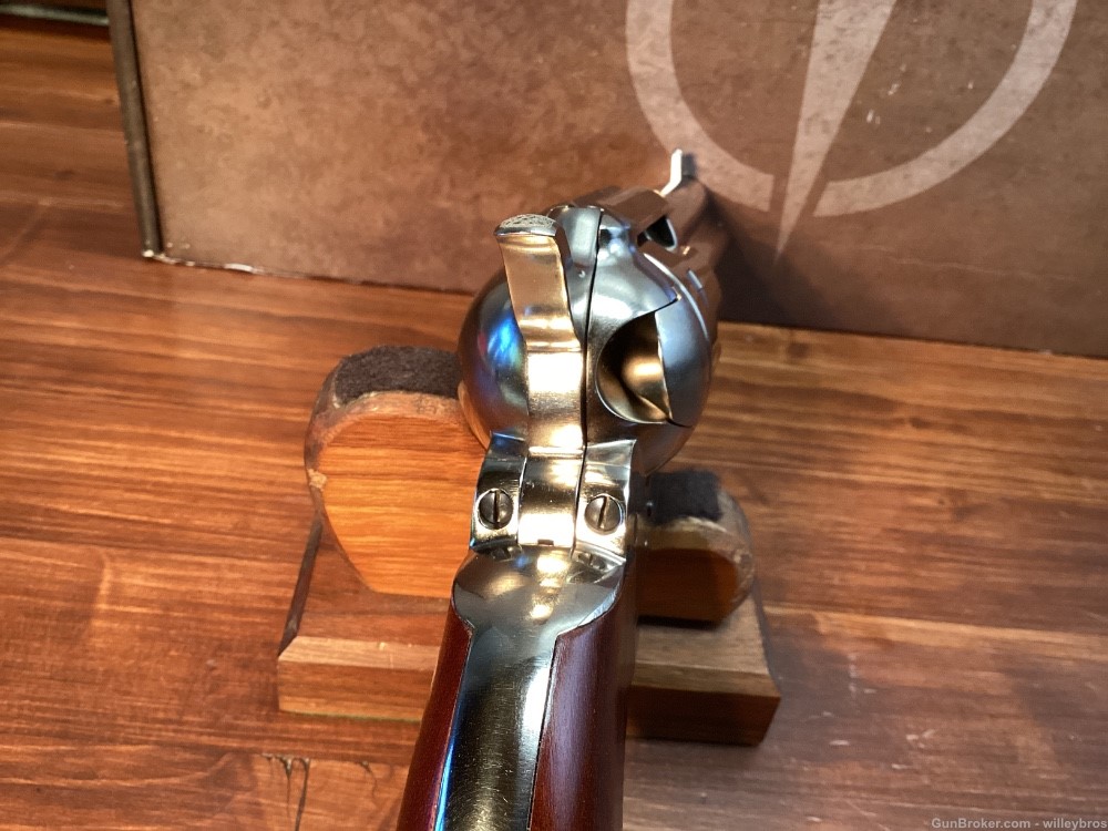 Unfired Taylor’s Uberti 1873 Nickel .45 Colt 4.75” Blued Hardware w/ Box -img-11