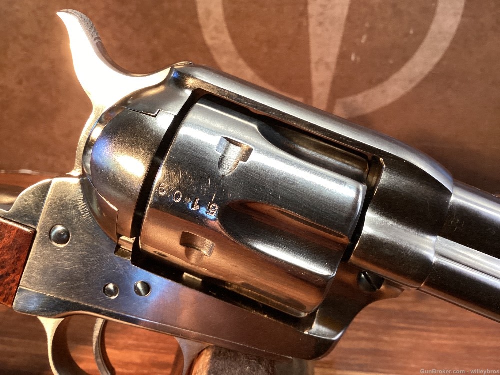 Unfired Taylor’s Uberti 1873 Nickel .45 Colt 4.75” Blued Hardware w/ Box -img-3