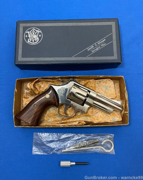 Nice Nickel Smith & Wesson SW 28-2 Highway Patrolman, 357, Penny Start!-img-0