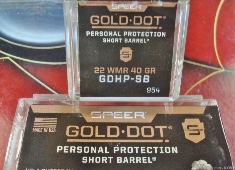 100 SPEER 22 Magnum 40 grain GDHP GOLD DOT Hollow Point New Ammo 954-img-2