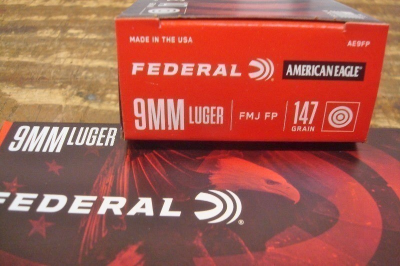 500 Federal 9mm 147 gr AE9FP FMJ 9 mm New Ammunition-img-1