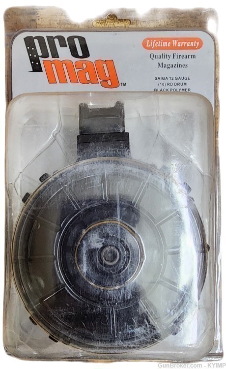 SAIGA 10 round Drum Magazine 12 Gauge Polymer Black SAI 05-img-1