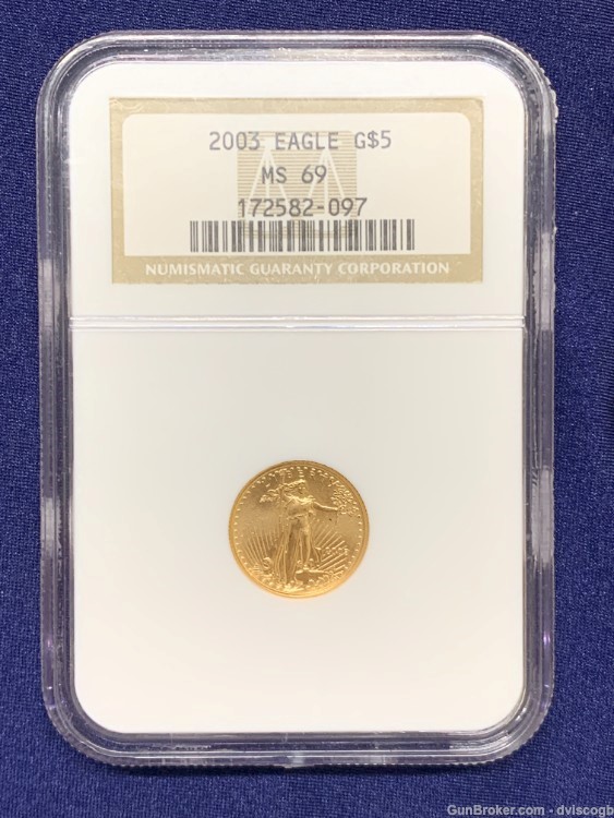 2003 Gold $5 Eagle NGC MS 69-img-0