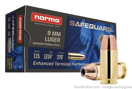 Norma 9mm 115 gr JHP 50 rds-img-1