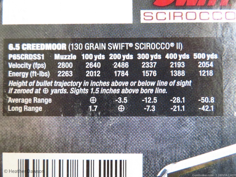 Federal Premium 6.5 Creedmoor Swift Scirocco II 130GR Polymer Tip P65CRDSS1-img-5