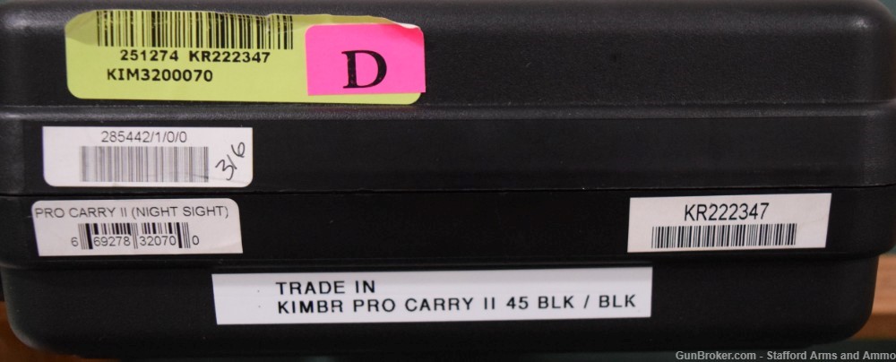 KIMBER Pro Carry II 45 ACP Black Stainless Night Sights-img-17